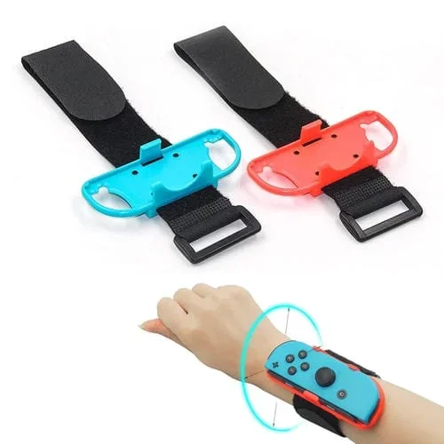 1 Par de Muñequera de Baile Elástica Ajustable para Nintendo Switch