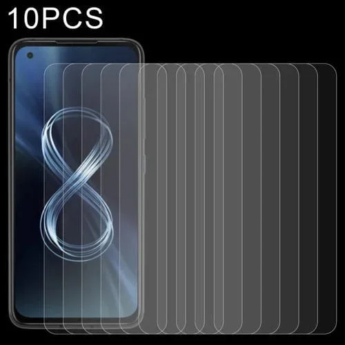 10 PCs Película de Vidrio Templado Asus Zenfone 8Z 0.26mm 9H 2.5D