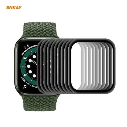 10 PCs Película Protectora Enkay Hat-Prince 3D para Apple Watch Series 6/5/4 SE 40mm (Negro)