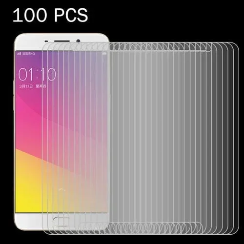 100 PCs para Oppo R9 Plus 0.26mm 9H Dureza Superficial 2.5D Película de Pantalla de Vidrio Templado a Prueba de Explosiones