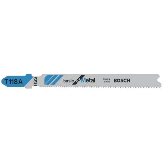 100 X Bosch – Hoja de sierra de calar T 118 A Basic for Metal