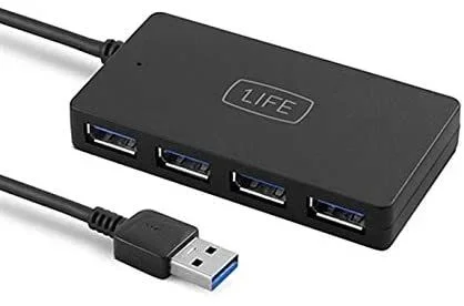 1life USB HUB 4 -1IFEUSBHUB4- USB 3.0, 4 puertos USB, Windows XP/Vista/7/8/10; Mac OS 10.x; Linux, Color negro