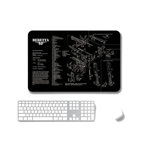 2 Pcs Mouse Pad Antideslizante Transferencia de Calor Oficina 3Mm (Sps-Beretta92-Ii)