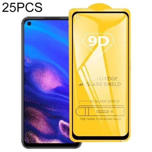 25 PCs 9D Pantalla de Pegamento Completo Película de Vidrio Templado para Oppo K9S