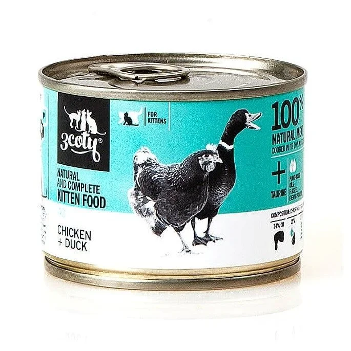 3coty chicken + duck for kittens 180g