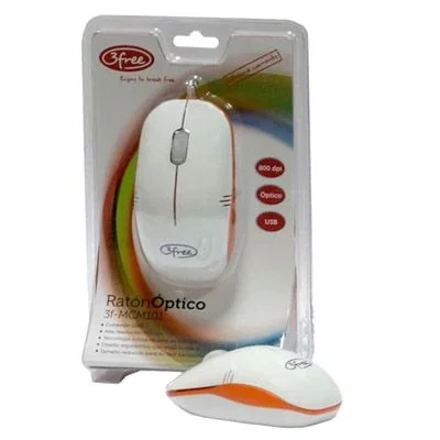 3Free 3 °F-mcm101/Wo USB 800dpi Optical USB Mouse (Optical 800 DPI; 60 g; Windows 98/2000/ME/NT/XP/Vista, IBM PC Pentium 400)