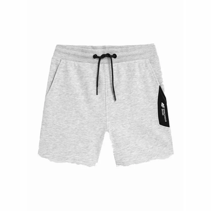 4F JUNIOR Shorts M049 Pantalones Cortos CAS, Mezcla Gris Claro frío, 116 para Niños