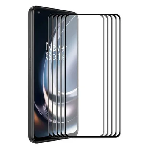 5 PCs Vidrio Templado para OnePlus Nord Ce 2 Lite 5G Enkay Hat-Prince 6D Glue Completo