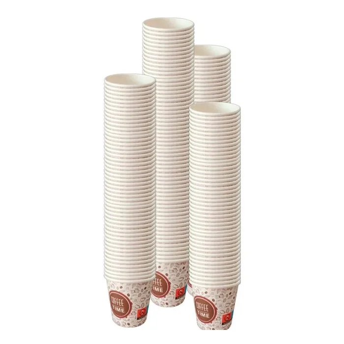 AC ALL CATERING 100 Vasos Desechables de Café Para Llevar – Vasos Cartón para Servir el Café, el Té, Bebidas Calientes y Frías (4 oz – 120 ml, Decorado)…