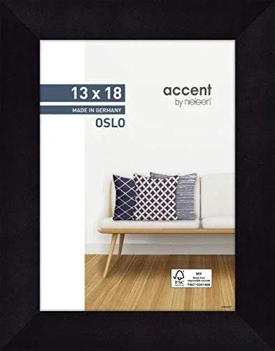 accent by nielsen marco de madera Oslo, 13×18 cm, plata