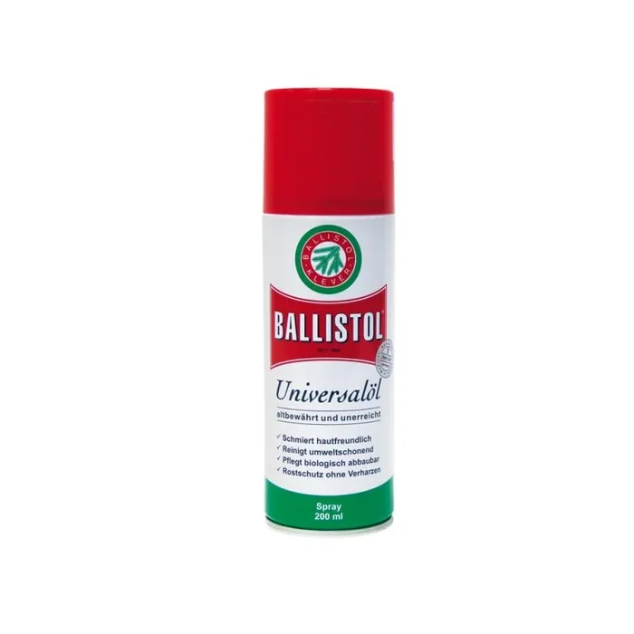 Aceite Ballistol Spray 200 ml para limpieza de armas, protege, lubrica y limpia, L200