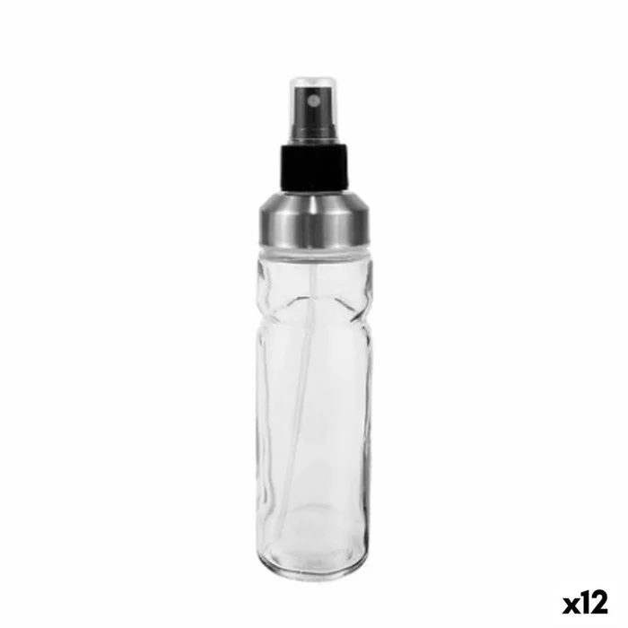 Aceitera anna transparente plateado vidrio 175 ml (12 unidades)