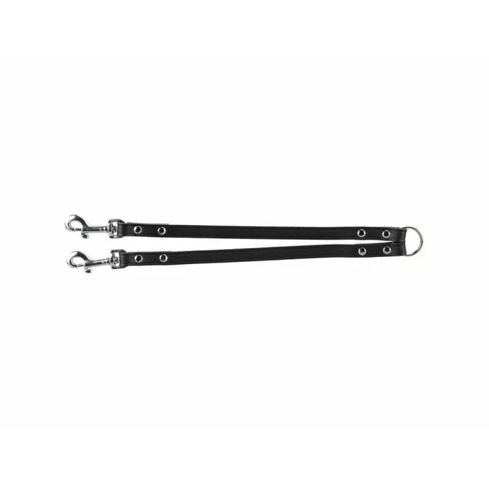 Acople correa 2 perros trixie negro 30 cm s/m