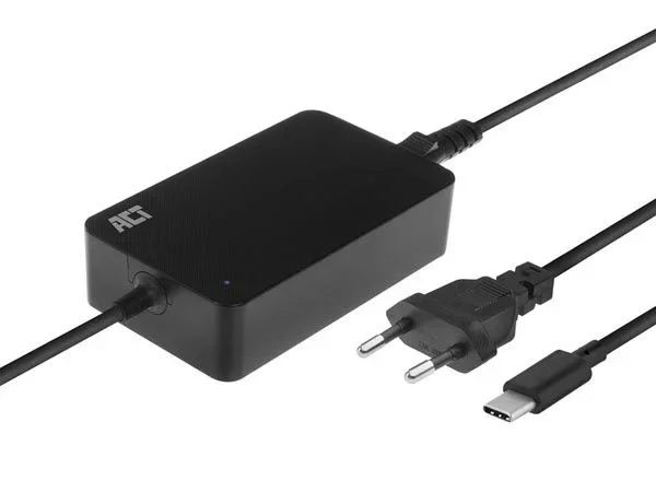 ACT AC2005 adaptador e inversor de corriente Interior 65 W Negro