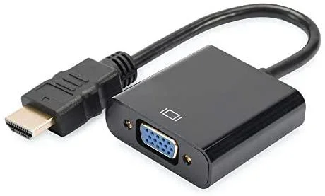 Adaptador de audio gráfico DIGITUS HDMI, HDMI tipo A a VGA + conector de 3,5 mm, Full HD, UXGA, negro
