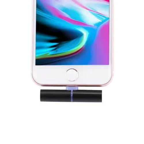 Adaptador de audio para auriculares 8 pines macho a hembra 3,5 mm para iPhone iPad iPod (Negro)