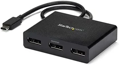 adaptador divisor mst usb-c a displayport de 3 puertos – splitter hub mst usb tipo c a 3 puertos displayport,3 años