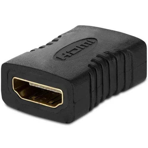 Adaptador HDMI 19 Pines Hembra a HDMI 19 Pines Hembra (Negro)