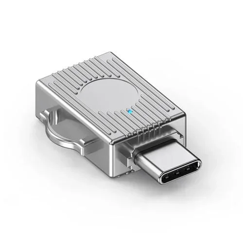 Adaptador Multifunción USB A USB-C Type-C (Plateado)