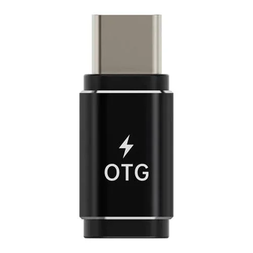Adaptador OTG 8 Pines a Tipo C (Negro)