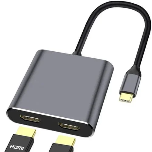 Adaptador Zs-Sgshdmi USB-C / Type-C a HDMI Dual