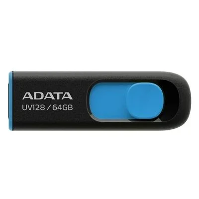 ADATA 64GB DashDrive UV128 unidad flash USB USB tipo A 3.2 Gen 1 (3.1 Gen 1) Negro, Azul