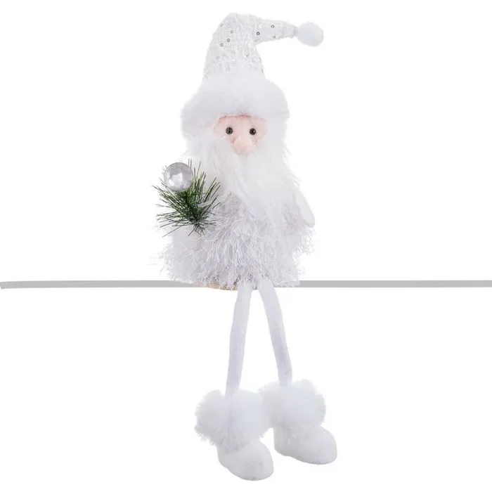 Adorno Navideño Blanco Papá Noel 14 x 13 x 43 cm – Marca: BigBuy Home – EAN: 8445147233218