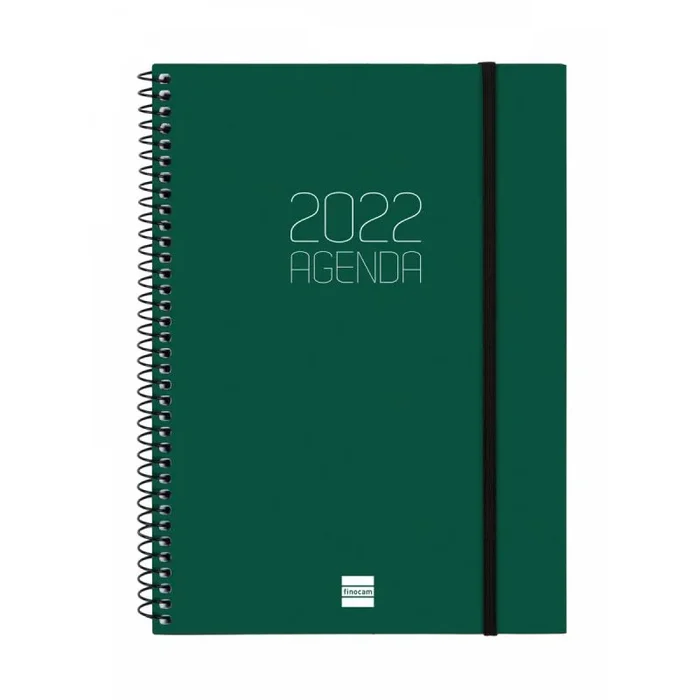 Agenda 2022 espiral opaque e10 semana vista verde finocam 742762022