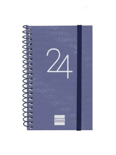 Agenda 2024 year e3 semana vista horizontal azul finocam 741421024