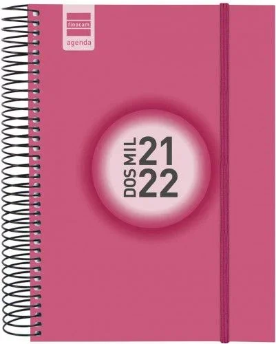 Agenda curso espir color e10 1 día página 21-22 rosa español finocam 630584522