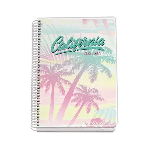 Agenda escolar 2022-2023 a5 nexus 145 x 210 mm semana vista california palms dohe 51307