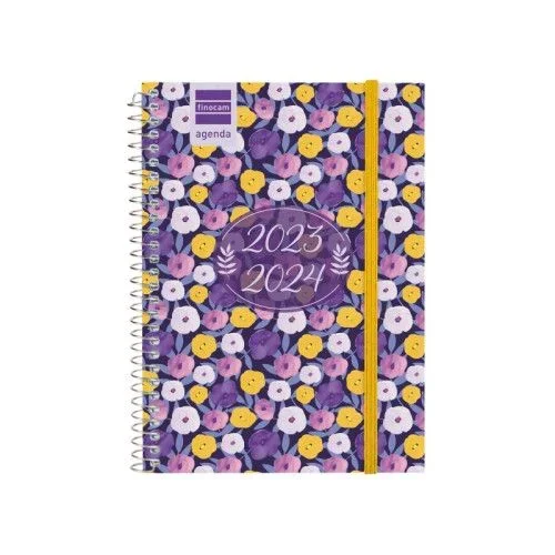 Agenda escolar 2023-2024 8º 120×164 semana vista horizontal secundaria lilac finocam 634224624
