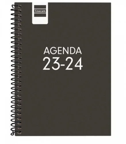 Agenda escolar 2023-2024 8º 120×164 semana vista horizontal secundaria negro finocam 634224024