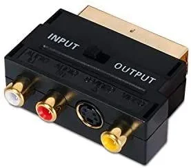 AISENS A126-0139 cambiador de género para cable SCART 3x RCA + S-Video Negro