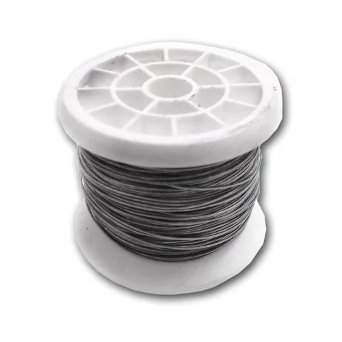 Alambre forrado con bobina n° 6 plateado, calibre 0,40 mm x 50 m