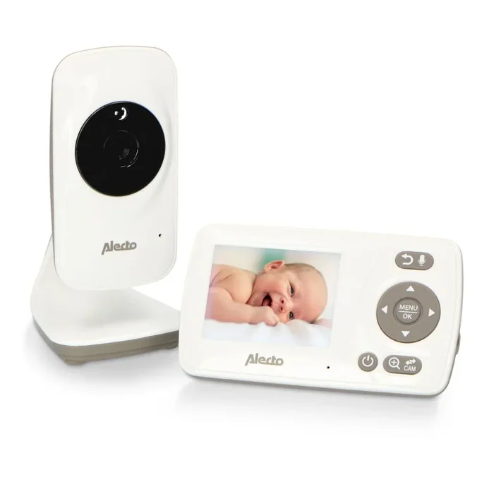 Alecto DVM-71 video-monitor para bebés Gris pardo, Blanco
