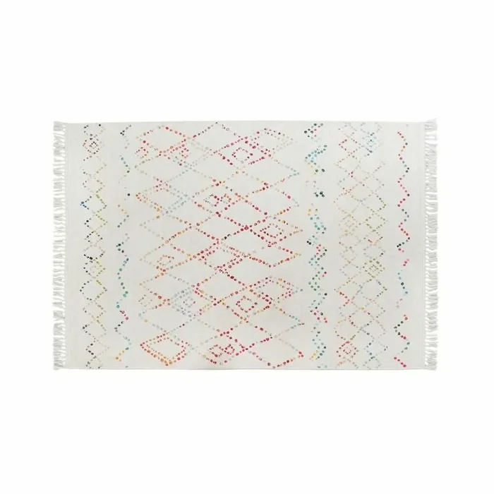 Alfombra dkd home decor blanco multicolor (120 x 180 x 0,7 cm)
