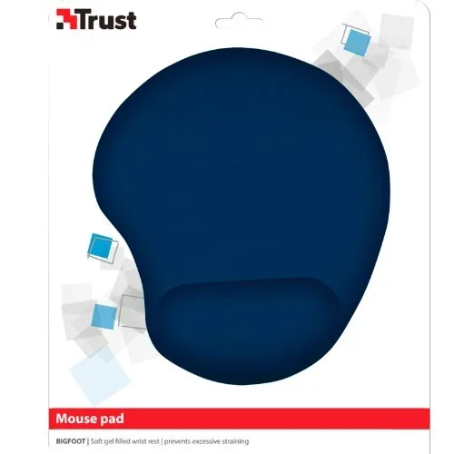 Alfombrilla trust bigfoot gel – base antideslizante – superficie de microfibra color azul 20426