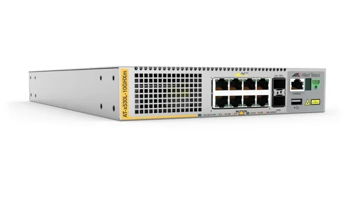Allied Telesis AT-X530L-10GHXM-30 switch Gestionado L3 5G Ethernet (100/1000/5000) Energía sobre Ethernet (PoE) Gris