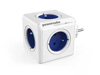 Allocacoc PowerCube Original Type E base múltiple 5 salidas AC Interior Azul