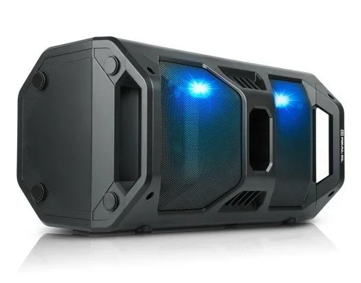 Altavoz portátil bluetooth real-el x-757 con retroiluminación led rgb, 50 w, negro