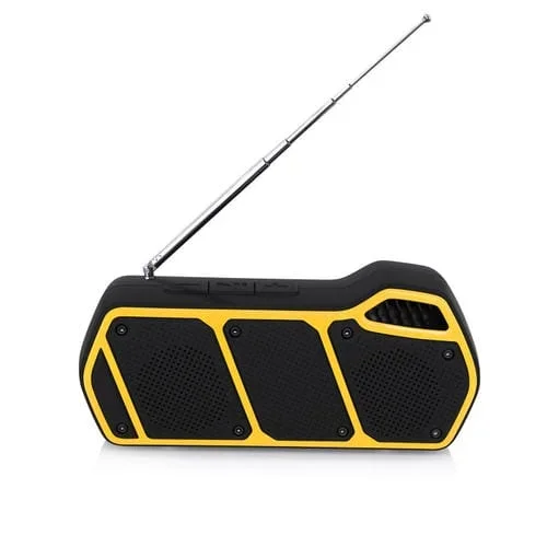 Altavoz portátil Newrixing Nr-5011Fm Bluetooth manos libres soporte tarjeta TF disco FM (Amarillo)