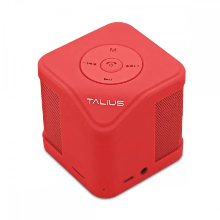 Altavoz talius cube 3w fm/sd bluetooth rojo