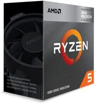 AMD Ryzen 5 4600G Procesador (tarjeta gráfica Radeon integrada, 6 núcleos/12 threads,65W TDP, Socket AM4, 11MB Caché, Reloj de aumento máx. hasta 4.2 GHz max. boost,con ventilador Wraith Stealh)