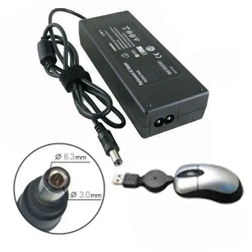 amsahr TSH15V5A75W-05 Ersatz AC Power Adapter für Toshiba 15V, 5A, 75W, PA3283U, PA3201U, PA3215U, PA3083U, PA3282U – Umfassen Mini Maus schwarz