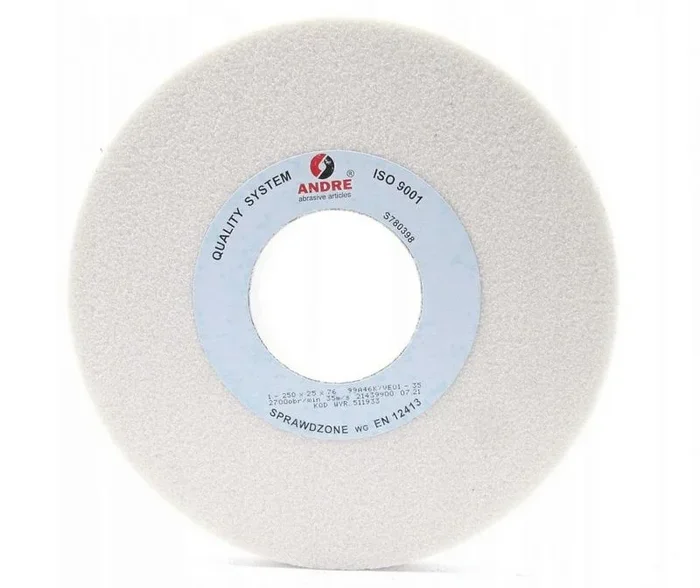 Andre ściernica płaska 250mm x 25mm x 76mm 99ay46k7ve01-35 biała «typ 1»