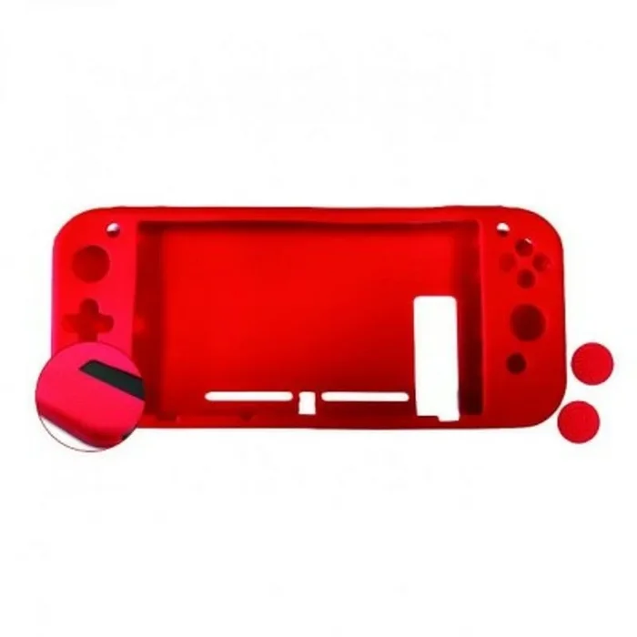 Android – Nuwa Silicona Antideslizante Gris + 2 Grips + Film Protector Para Nintendo Switch Lite