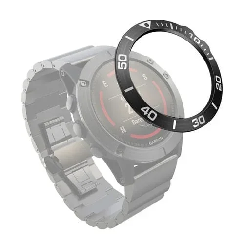 Anillo de Bisel Steel para Garmin Fenix 5X / 5X Plus Smart Watch (Carta Blanca Negra)