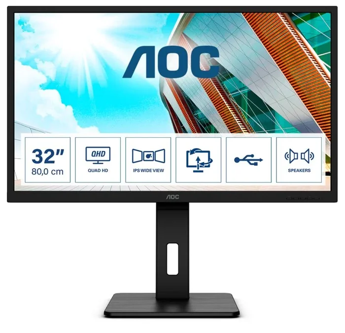 AOC P2 Q32P2 pantalla para PC 80 cm (31.5″) 2560 x 1440 Pixeles 2K Ultra HD LED Negro