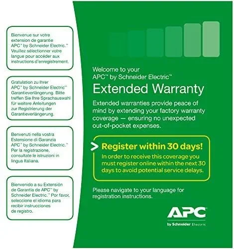 APC WBEXTWAR1YR-AC-03 extensión de la garantía – Extensión de garantía (1 año(s), 13×6)
